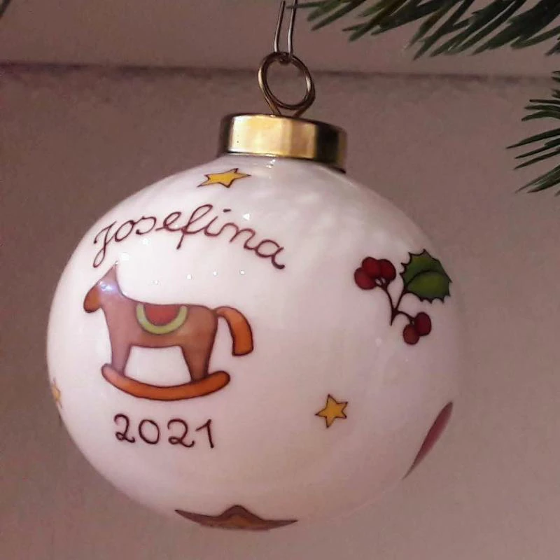Weihnachtskugel, Pferd
