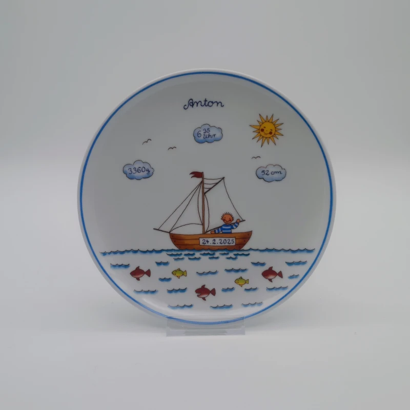 Geburtsteller - Schiff Junge